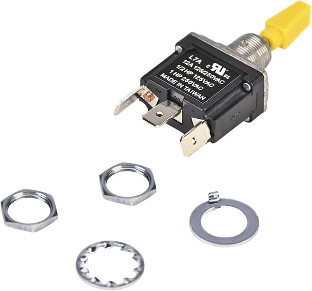 TOGGLE SWITCH, 3 PIN, AUTO RETURN